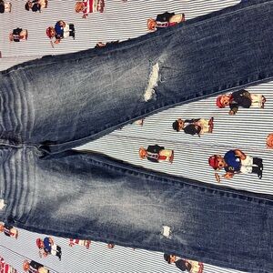 Levi's Dark Blue Distressed Boyfriend Jeans